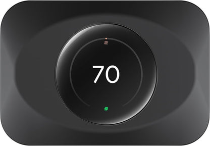 BAOKZZOM Nest Thermostat Wall Plate Cover Replacement Compatible with Google Nest Learning Thermostat (4th Gen), Practical Nest Learning Thermostat 4 Trim Kit, Snap fit Design (Black, 1 Pack) - PuriLite