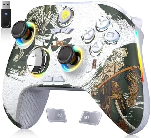 EasySMX X15 PC Controller - Enhanced Wireless Bluetooth Controller with Hall Joysticks/Hall Triggers/RGB Lighting - No Stick Drift, No Dead Zone - Work for Windows PC, Android, Steam and Switch - PuriLite