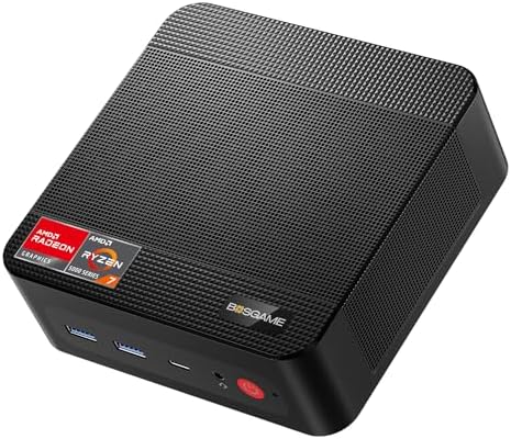 BOSGAME Gaming Mini Pc Ryzen 9 6900HX【Dual 2.5GbE LAN】 11 Pro-OS P3 Mini Computers Equiped Radeon 680M GPU 2400Mhz 32GB DDR5 & 1TB SSD, Wi-Fi 6E, BT5.2, USB 4(40Gbps), Office, Gaming, Meeting - PuriLite