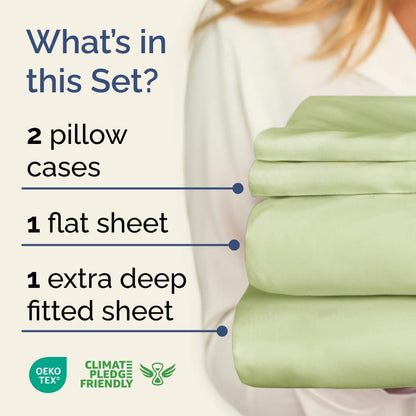 Extra Deep Queen Sheet Set - 6 Piece Breathable & Cooling Sheets - Hotel Luxury Bed Sheets Set - Easy & Secure Fit - Soft, Wrinkle Free & Comfy Sheets Set - White Sheet Set w/Extra Deep Pockets - PuriLite