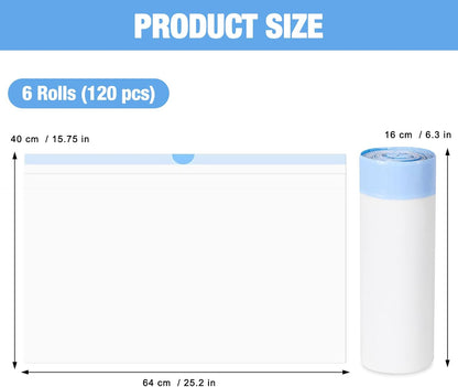 Cat Litter Box Liners, 120 Count Large Cat Litter Bags Thickened Cat Litter Waste Receptacles Bags Automatic Self Cleaning Cat Litter Box Liner, Universal Compatible for Most Litter Boxs - PuriLite