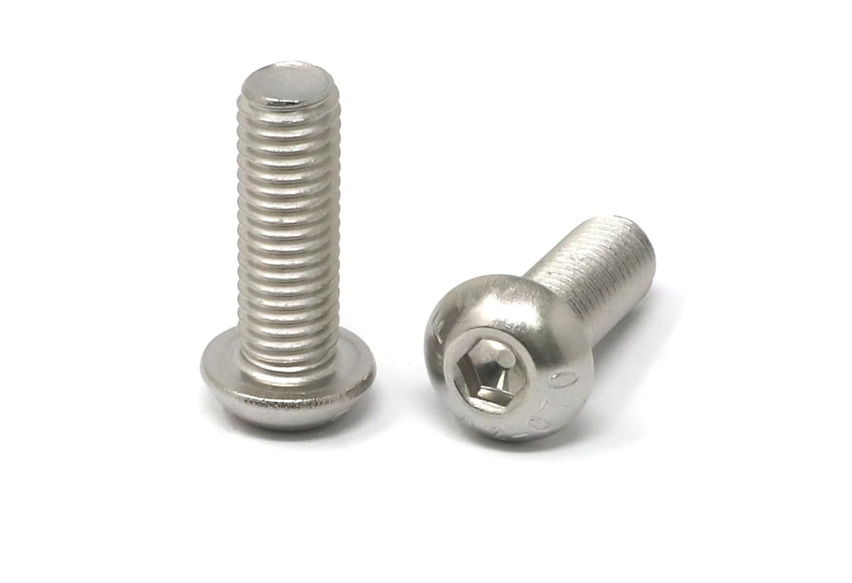 iexcell 50 Pcs M6 x 20mm Thread Pitch 1 mm Stainless Steel 304 Hex Socket Button Head Cap Screws Bolts Kit - PuriLite