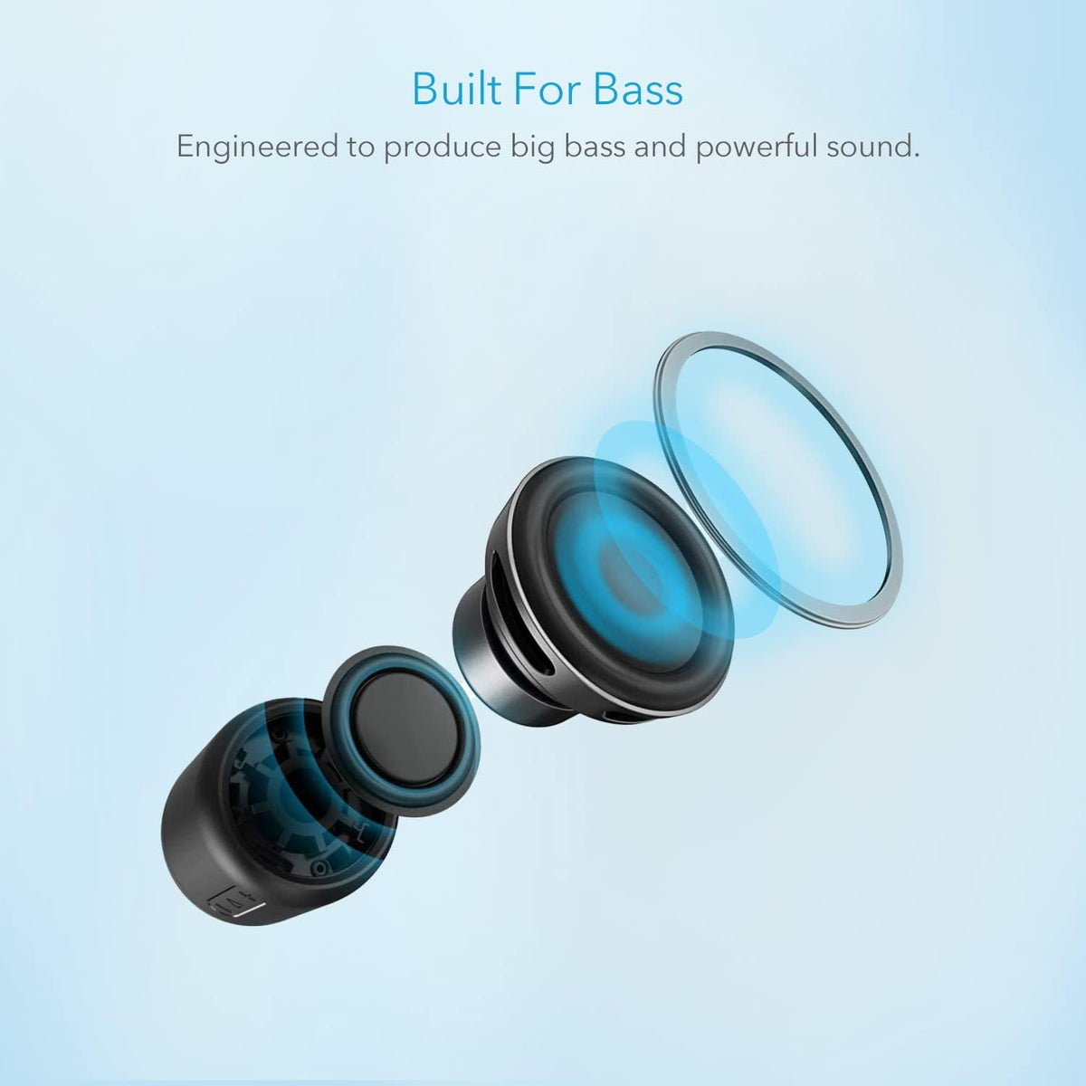 Anker SoundCore mini, Super-Portable Bluetooth Speaker with 15-Hour Playtime, 66-Foot Bluetooth Range, Enhanced Bass, Noise-Cancelling Microphone - PuriLite