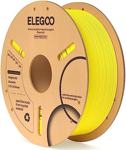ELEGOO PLA Filament 1.75mm Black 1KG,3D Printer Filament Dimensional Accuracy +/- 0.02mm,1kg Cardboard Spool(2.2lbs) 3D Printing Filament Fits for Most FDM 3D Printers - PuriLite
