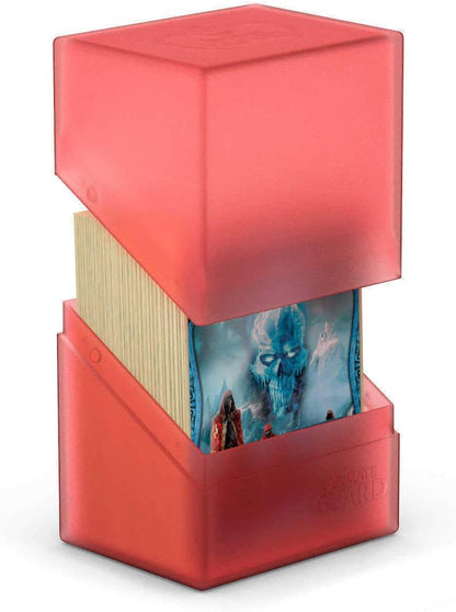 Ultimate Guard Boulder 100+ Classic, Deck Case for 100 Double-Sleeved TCG Cards, Onyx, Secure & Durable Storage for Trading Card Games, Soft-Touch Finish - PuriLite