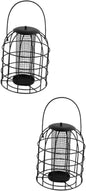 HEMOTON 2pcs Iron Cage Bird Feeder Hanging Mesh Grid Tube for Indoor Birds Pet Store Supplies
