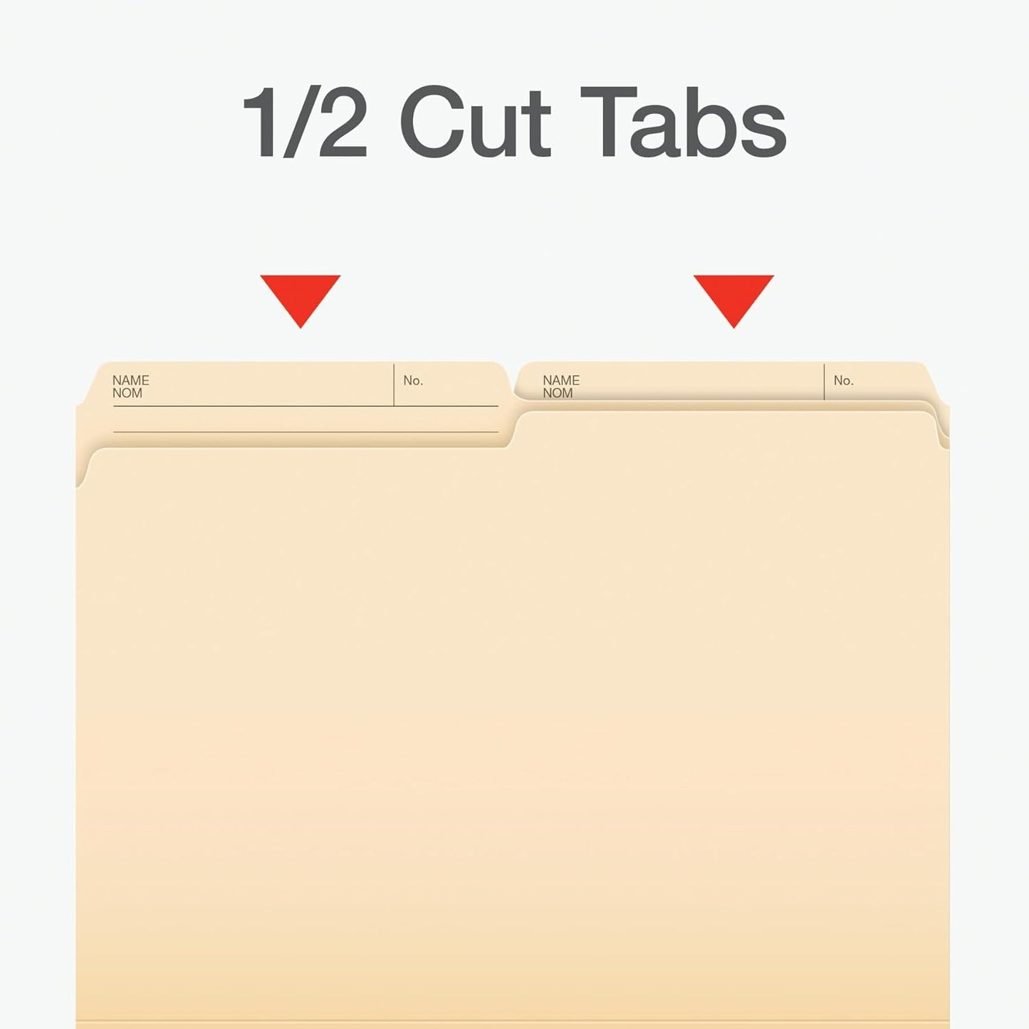 Pendaflex File Folders, 1/2 Cut Tab, Letter Size, Manila, Durable & Tear-Resistant File Organizers, 100/Box for Office, Home & School Filing Systems, Reversible & Eco-Friendly Design - PuriLite