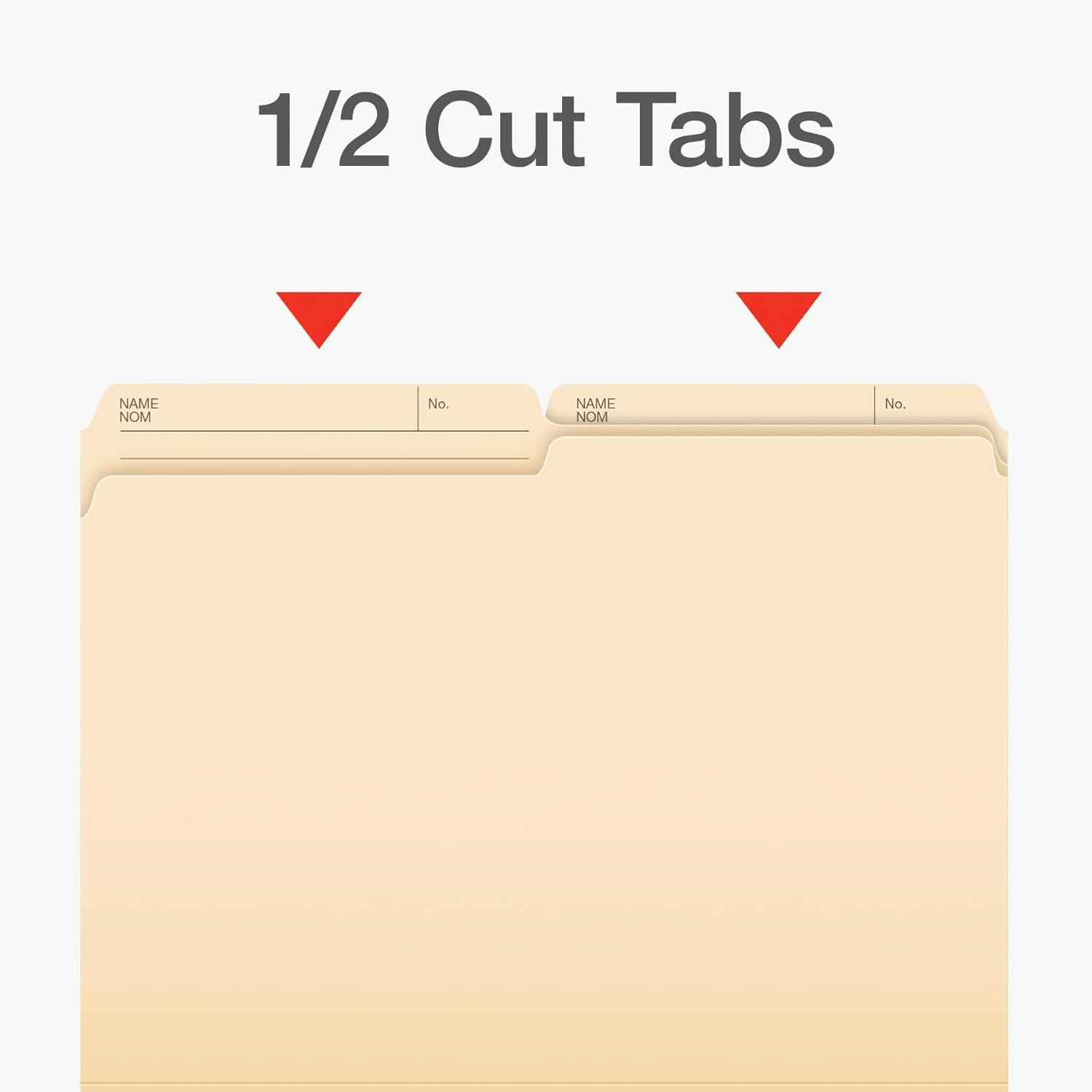 Pendaflex File Folders, 1/2 Cut Tab, Letter Size, Manila, Durable & Tear-Resistant File Organizers, 100/Box for Office, Home & School Filing Systems, Reversible & Eco-Friendly Design - PuriLite