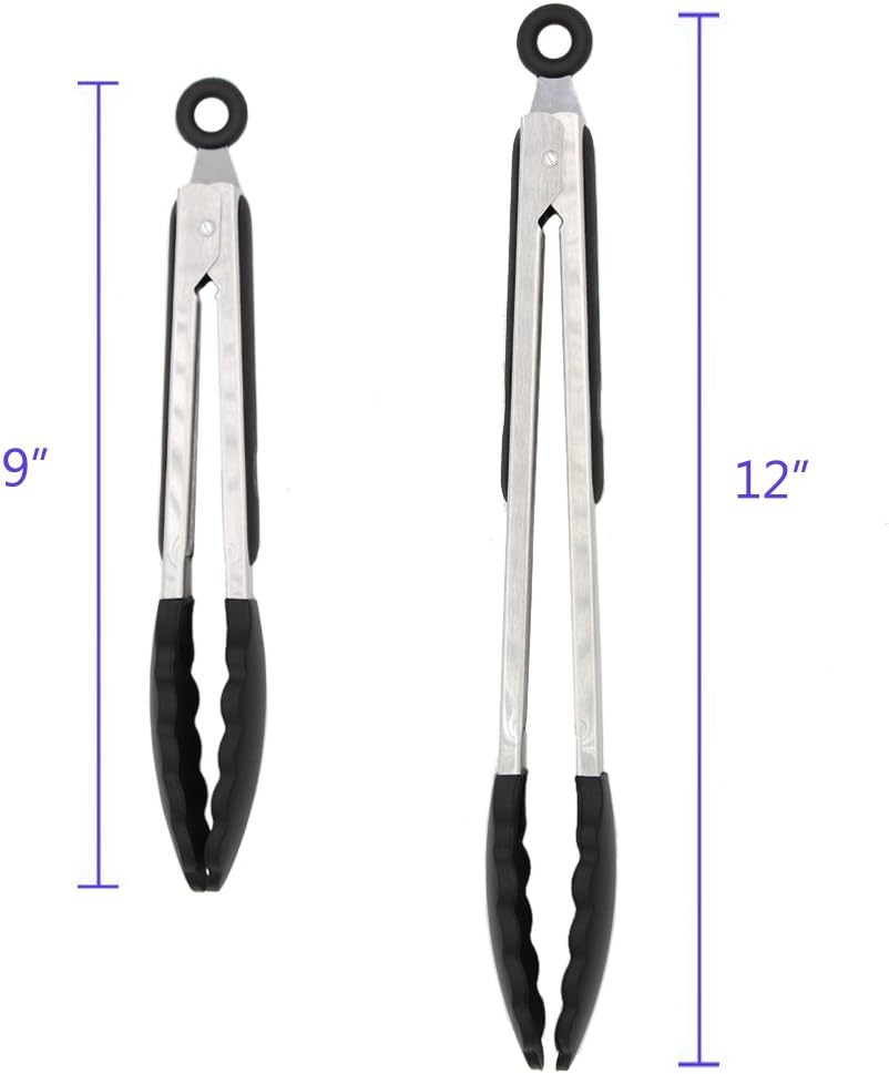 Purilite Select Silicone &amp; Stainless Steel Kitchen Tongs - PuriLite