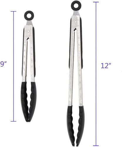 Purilite Select Silicone &amp; Stainless Steel Kitchen Tongs - PuriLite
