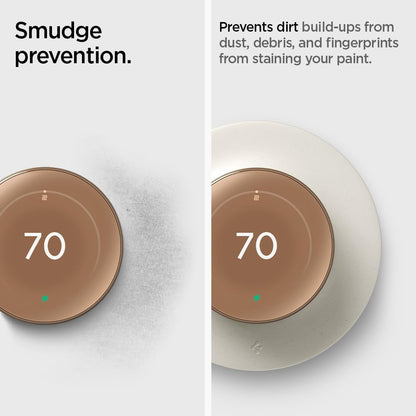 Spigen Wall Plate Designed for New Google Nest Learning Thermostat 4th Generation (2024) Wall Plate - Matte Black - PuriLite
