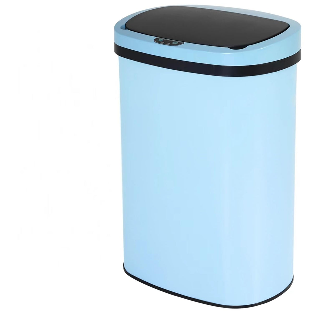 13 Gallon Sensor Garbage Can Stainless Steel Kitchen Garbage Can with Lid Antomatic Garbage can for Kitchen Office Bedroom Bathroom Living Room,Black - PuriLite