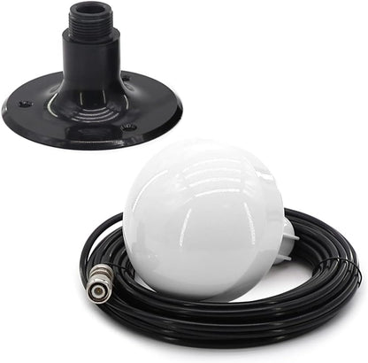 NEWASHAN Marine GPS Antenna External Compatible with Garmin GPSMAP GDU GNC NavTalk Pilot StreetPilot AIS Ship Navigation Receiver Fishfinder Sounder+8M Cable TNC Connector+BNC Adapter+Base - PuriLite