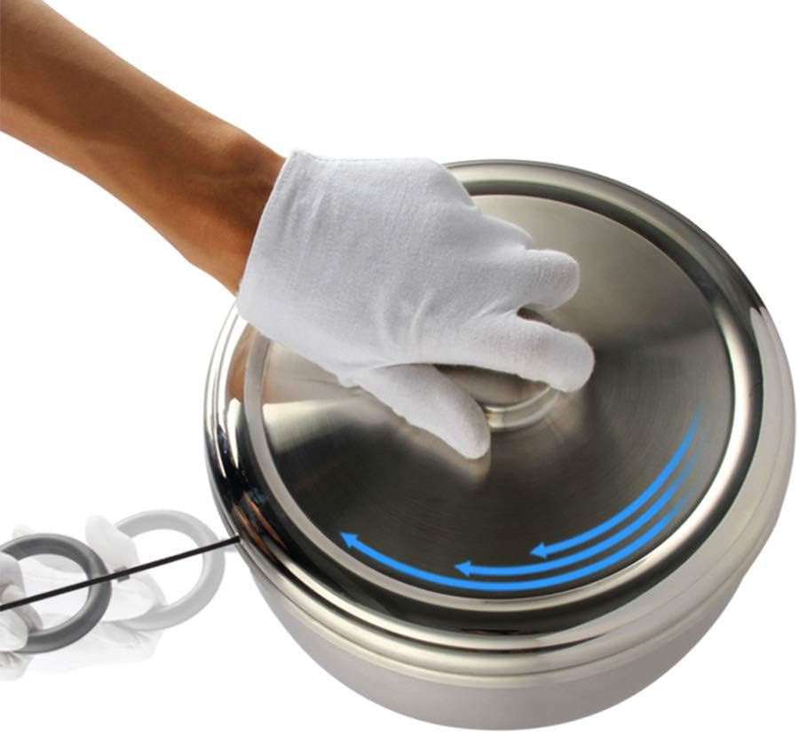 Salad Spinner, Stainless Steel Salad Dried Bowl, Great Capacity Innovative Design Vegetable Dehydrator with Grid and Bowl, Efficient and Easy Drying with Pull System,Silver-A - PuriLite