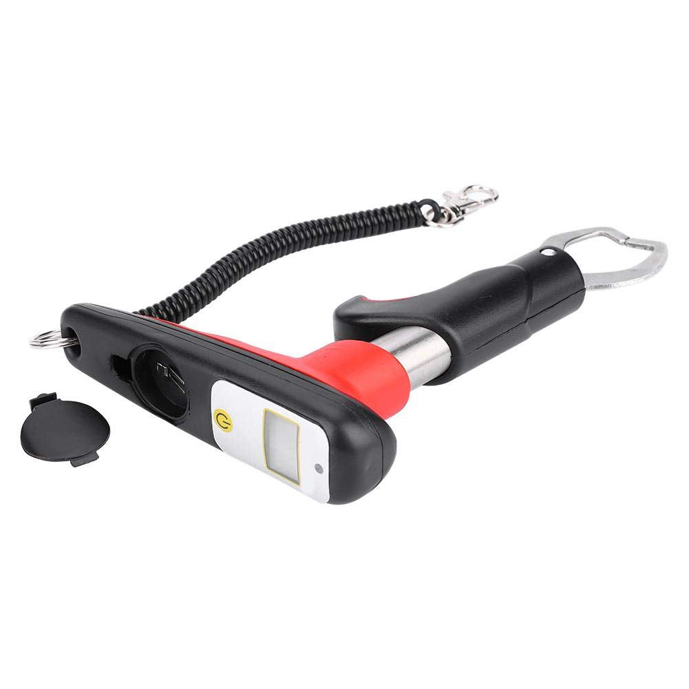 Stainless Steel Fish Lip Grabber with Digital Weighing Scale Fishing Men Fishing Accessory - PuriLite