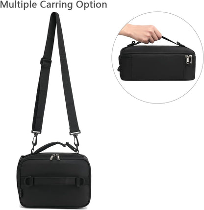 FlowFly Kids Lunch Box Insulated Soft Bag Mini Cooler Back to School Thermal Meal Tote Kit for Girls, Boys, Black - PuriLite