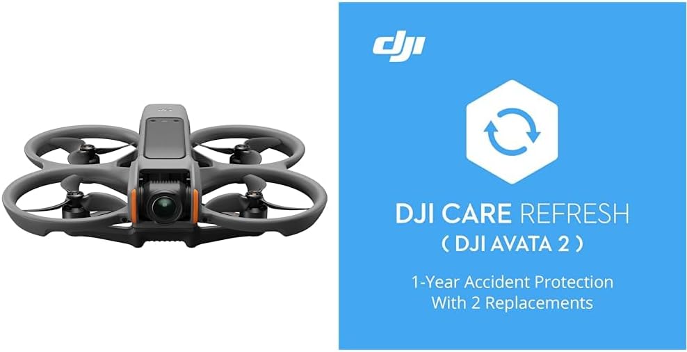 DJI Avata 2 Fly More Combo (3 Batteries), FPV Drones with Camera for Adults 4K, Immersive Experience, One-Push Acrobatics, Built-in Propeller Guard, 155° FOV, Drone Compliant with FAA Remote ID - PuriLite