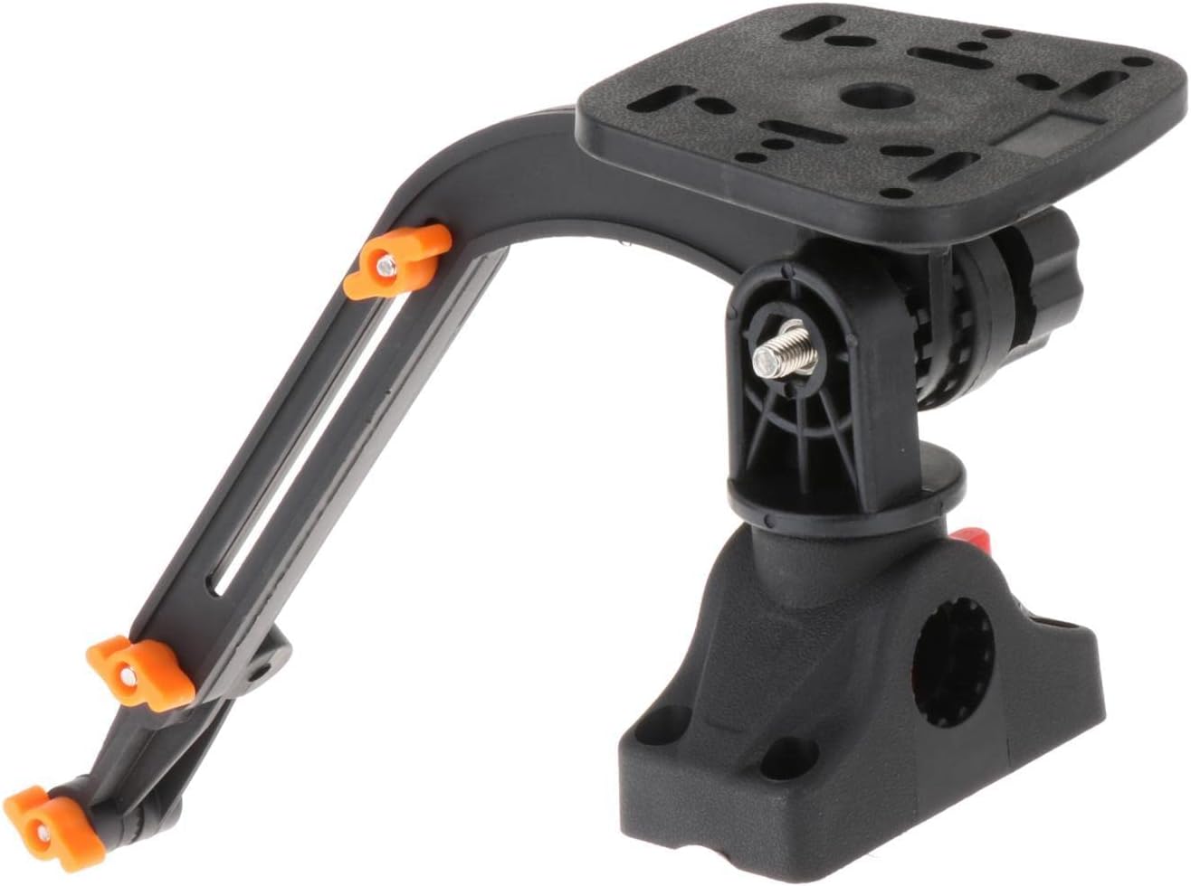 AMLESO Fish Finder Mount Bracket Transducer Mounting Arm Mounting Plate Marine Electronic Fish Finder Mount Ball Base for Kayak Yacht Accessories - PuriLite