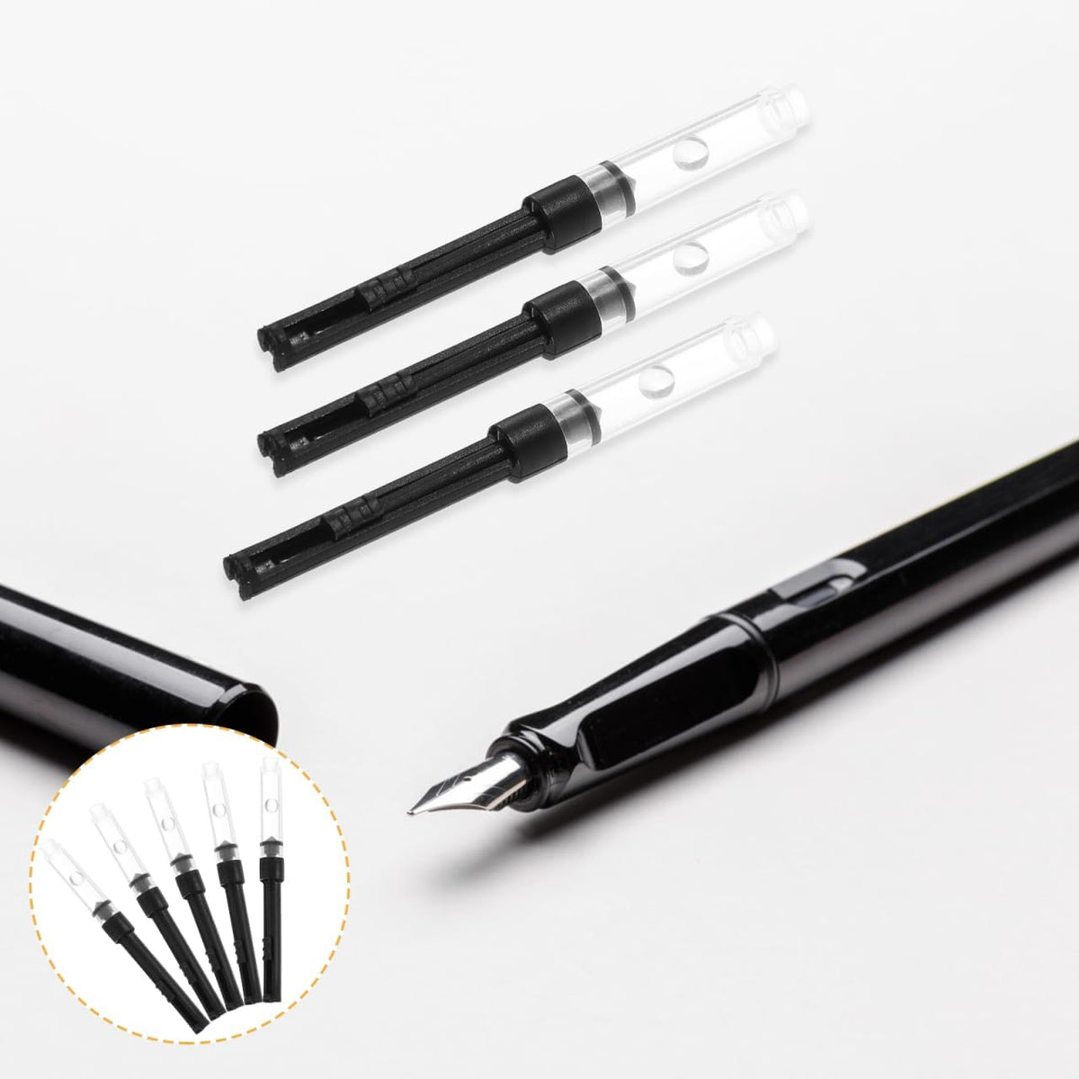 SEWACC 10pcs Ink Converter Replacement for Fountain Pens Ink Absorb Tool Piston Fill Accessories Sturdy and - PuriLite