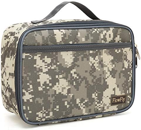 FlowFly Kids Lunch Box Insulated Soft Bag Mini Cooler Back to School Thermal Meal Tote Kit for Girls, Boys, Black - PuriLite