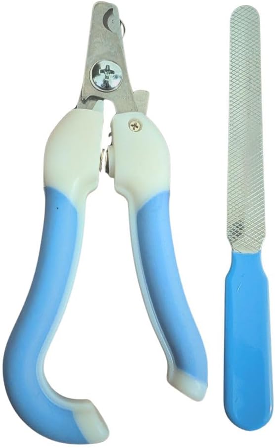 Dog Nail Clippers and Trimmer with Safety Guard to Avoid Over Cutting Professional Grooming Pet Nail Clipper with Free Nail File for Small Medium Large Breeds- Sharp Razor Edge Blade Pet Clippers - PuriLite