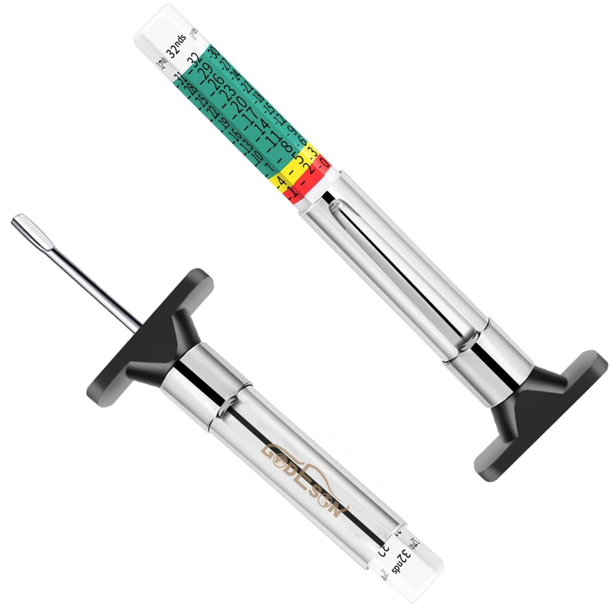 GODESON 88702 Smart Color Coded Tire Tread Depth Gauge - PuriLite
