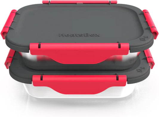 HeatsBox Inner Dish Set of 2 Reusable Stainless Steel Containers with Lid to Meal Prep Food | Freezer and Oven Safe | Compatible Go Lunch Box (Buy Separately, not Included) - PuriLite