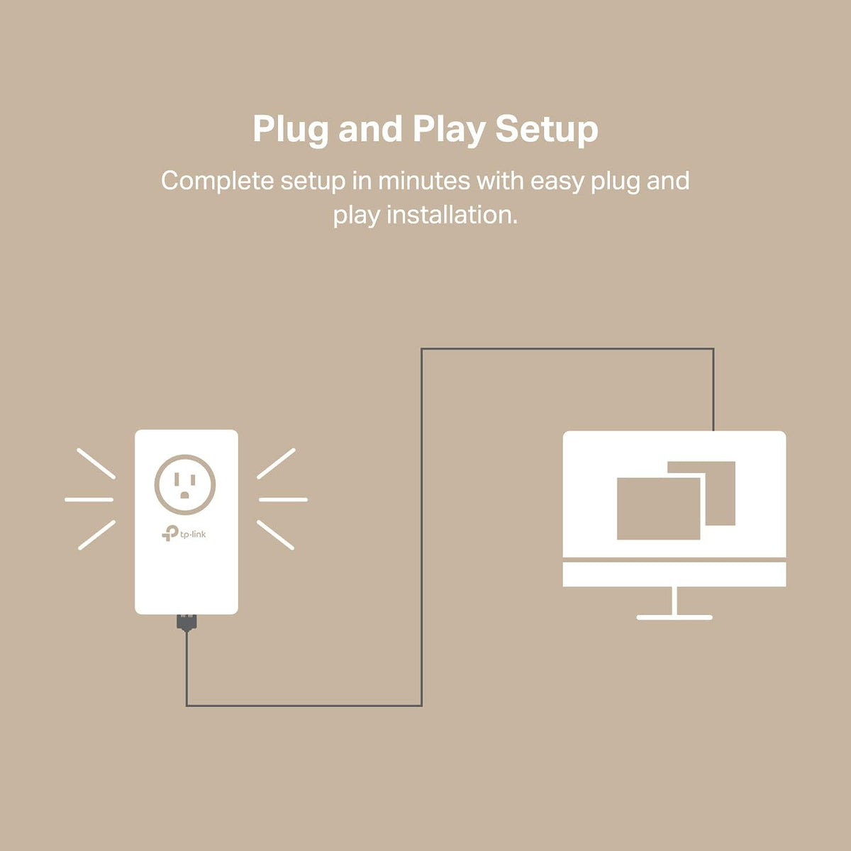 TP-Link AV1000 Powerline Ethernet Adapter(TL-PA7017P KIT) - Gigabit Port, Plug and Play, Extra Power Socket for Additional Devices, Ideal for Smart TV - PuriLite
