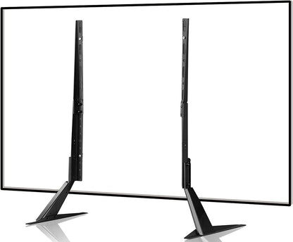 Suptek Universal TV Stands, Table Top TV Stand, Pedestal TV Stand for Most 17"-55" Screens, Height Adjustable TV Base Stand with Tempered Glass Base and Wire Management, Hold up to 40kg, VESA 75/400mm - PuriLite