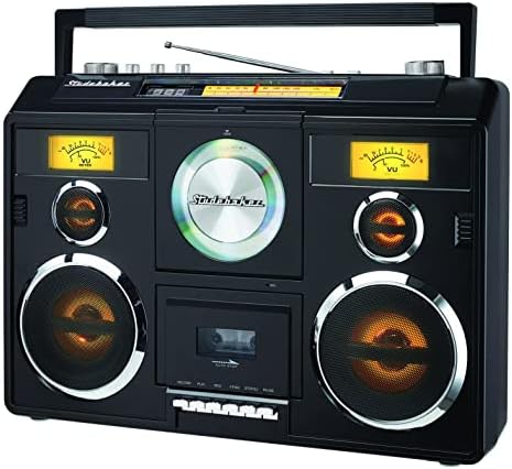 Sound Station Portable Stereo with Bluetooth/CD/AM-FM Radio/Cassette Recorder (Silver) - PuriLite