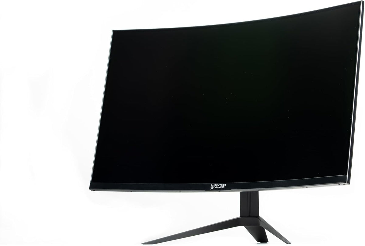 Skytech Gaming 27-inch Curved Gaming Monitor up to 180Hz, QHD 2K(2560 x 1440), 3.7ms Response Time, 1500R VA Panel, FreeSync & G-Sync Support, Swivel Tilt Height Pivot Adjustable, HDMI & DisplayPort - PuriLite