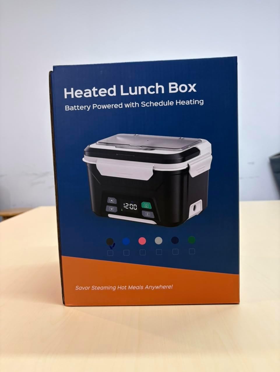 Docusvect Cordless Electric Lunch Box for Adults, Heated Lunch Box Battery Powered with Automatic Heating, 1.3L Portable Food Warmer with Removable Tray Divider - PuriLite