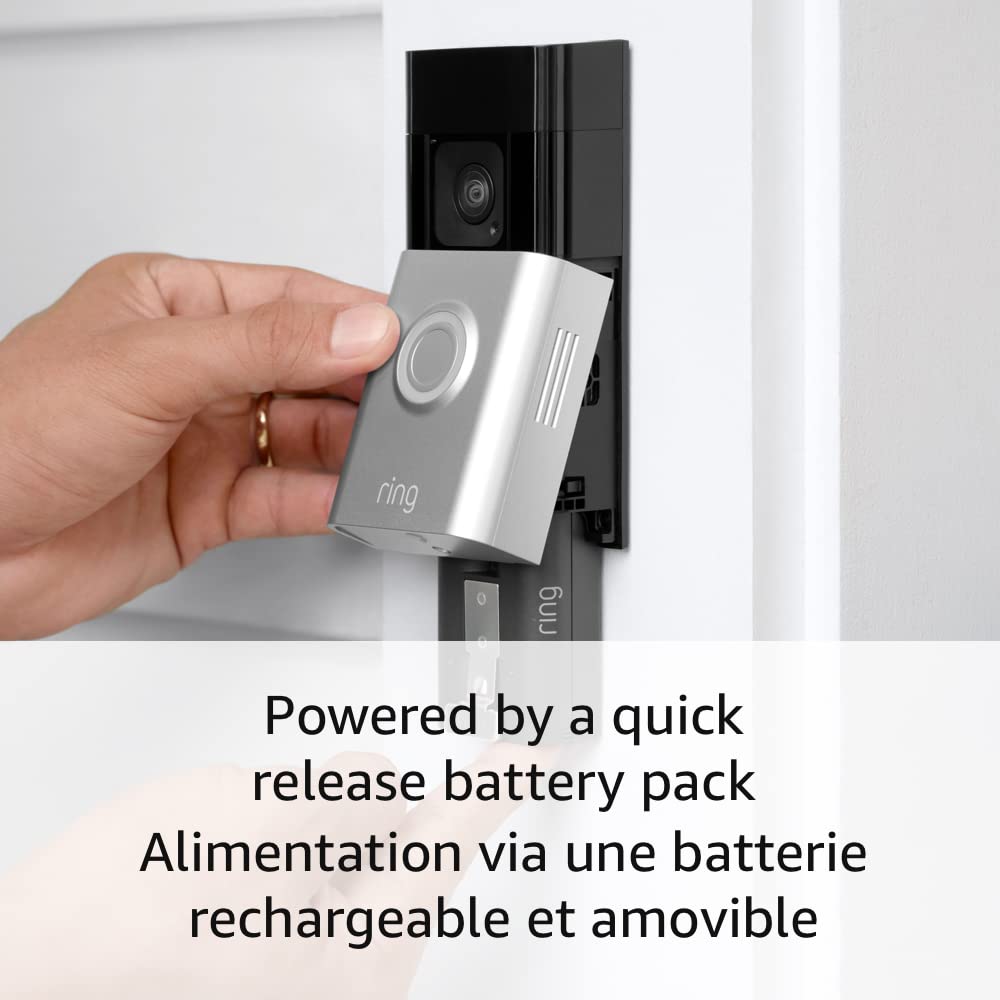 Ring Battery Doorbell Plus (newest model), Head-to-Toe HD+ Video, motion detection & alerts, and Two-Way Talk - PuriLite