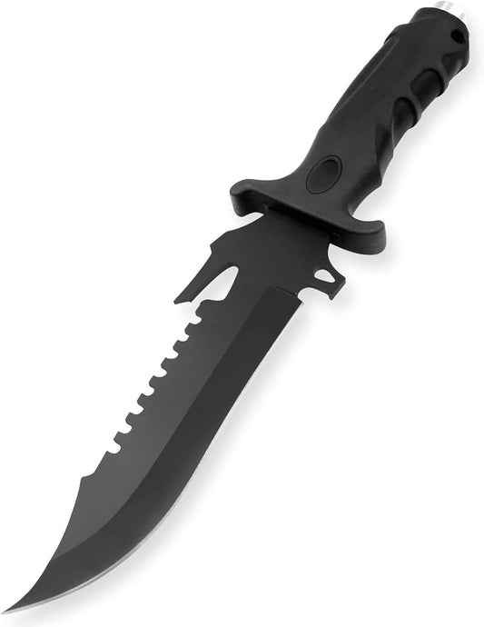 CLYZSTU Hunting Knife,Fixed-Blade Hunting Knives Multifunctional Survival Knife,5.7 Inch Blade Strong and Sharp Stainless Steel with Nylon Sheath For Outdoor Hunting Camping Fishing Hiking Self Defenses Field Survival S006B - PuriLite
