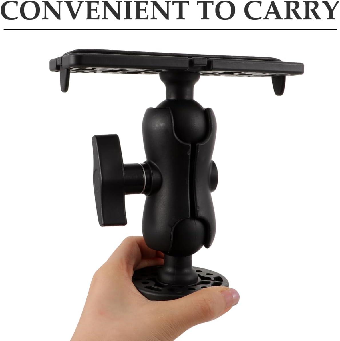 Multifunctional Fish Finder Rack Platform Adjustable Fish Finder Bracket for Kayak and Boat Navigation Easy Install Nylon and Silicone Holder - PuriLite