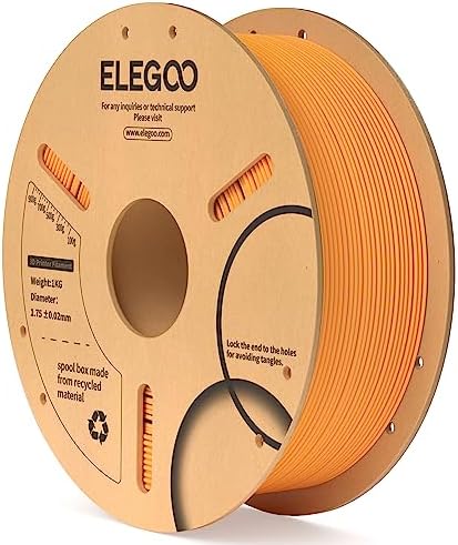 ELEGOO PLA Filament 1.75mm Black 1KG,3D Printer Filament Dimensional Accuracy +/- 0.02mm,1kg Cardboard Spool(2.2lbs) 3D Printing Filament Fits for Most FDM 3D Printers - PuriLite