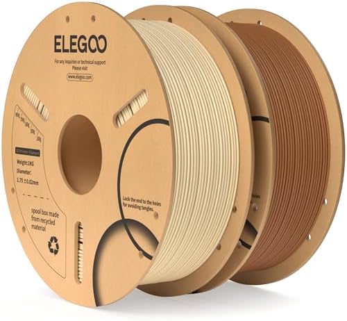 ELEGOO PLA Filament 1.75mm Black 1KG,3D Printer Filament Dimensional Accuracy +/- 0.02mm,1kg Cardboard Spool(2.2lbs) 3D Printing Filament Fits for Most FDM 3D Printers - PuriLite