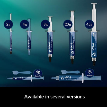 ARCTIC MX-4 (incl. Spatula, 4 g) - Premium Performance Thermal Paste for All Processors (CPU, GPU - PC, PS4, Xbox), Very high Thermal Conductivity, Long Durability, Safe Application, Non-Conductive - PuriLite