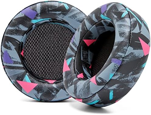 WC Upgraded Replacement Earpads for Corsair Virtuoso RGB Wireless Gaming Headset Made by Wicked Cushions | Improved Durability, Thickness, Softer Leather, and Sound Isolation | (Geo Grey) - PuriLite