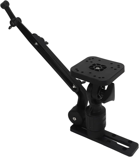 Pyhodi Fishfinder Mount, Kayak/SUP Transducer Mounting Arm Strong Clamping Force Fish Finder Base Kit Nylon and Stainless Steel Bracket for Fishfinder, Kayak DIY, Compatible Garmin: Striker 4 black - PuriLite