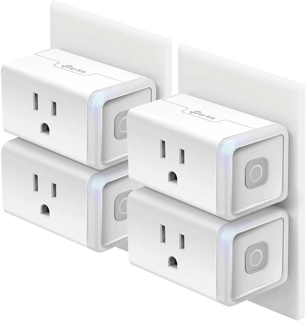 Kasa Smart Plug Mini by TP-Link (HS103P2) - Smart Home WiFi Outlet Works with Alexa, Echo and Google Home, No Hub Required, Remote Control, 2.4GHz WiFi Required, 15 Amp, UL Certified, 2-Pack, White - PuriLite