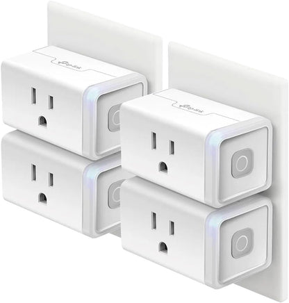 Kasa Smart Plug Mini by TP-Link (HS103P2) - Smart Home WiFi Outlet Works with Alexa, Echo and Google Home, No Hub Required, Remote Control, 2.4GHz WiFi Required, 15 Amp, UL Certified, 2-Pack, White - PuriLite