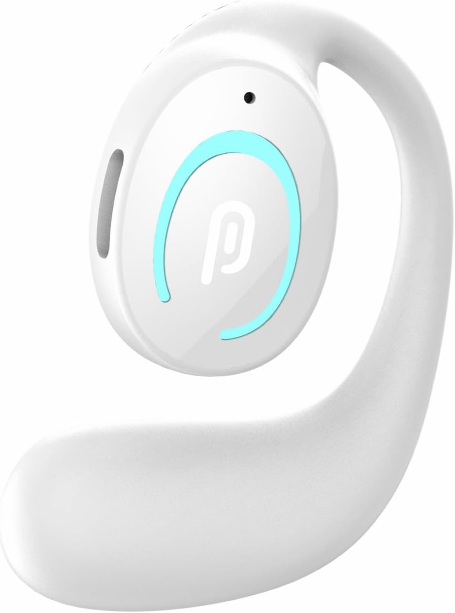 Sunffice Open Ear Bluetooth 5.3 Earpiece,Single-Ear Headset Hands-Free Earphones with Earhook,Noise-Cancellation Stereo Sound Sports Earbud for Office Driving Calling Compatible Android/iPhone(Black) - PuriLite