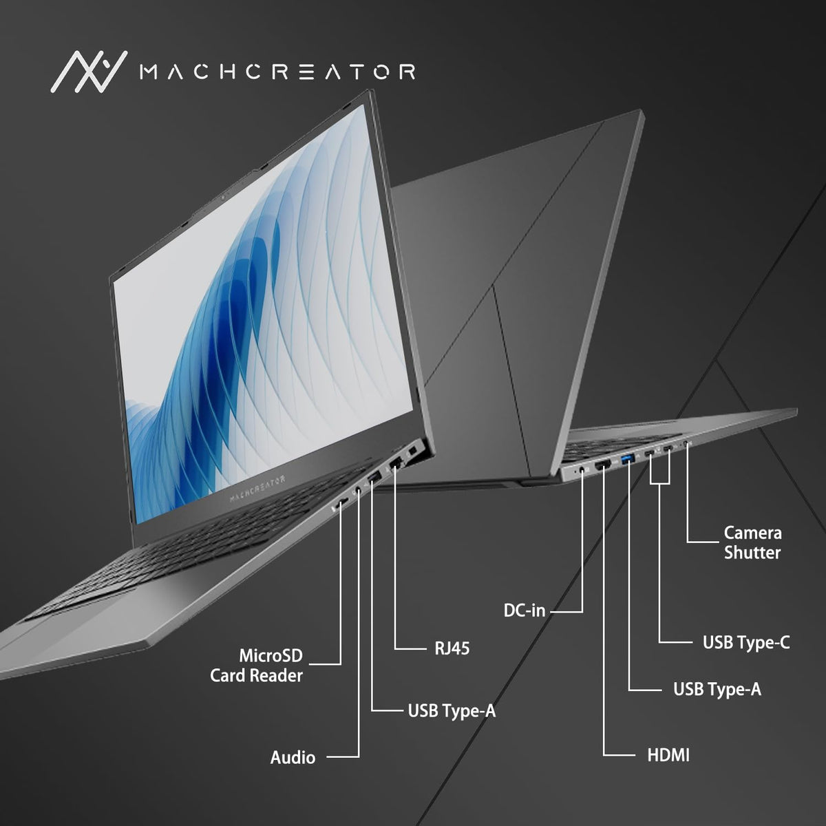 Machenike Machcreator N17A 17.3" Laptop, 17.3" FHD 120Hz Display, 4-Cores Intel Processor, 16GB DDR5 RAM, 512GB PCIe SSD, HDMI, Webcam, Backlit Keyboard, SD Card Reader, Wi-Fi, Windows 11 Home, Grey - PuriLite