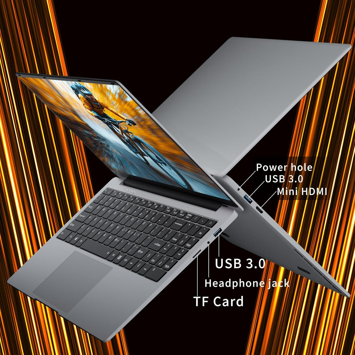 Gaming Laptop,15.6 inch Traditional Laptops N4000, Laptop with 8 GB RAM, 256 GB SSD, Slim Light Netbook WiFi5 Mini-HDMI 180 Angle Opening BT5.0, USB3.0, Thin and Light Laptop For Student Business Work - PuriLite