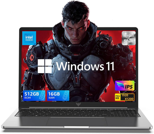 ACEMAGIC 16.0-inch Laptop, 2025 16GB DDR4 512GB SSD Windows 11 Laptop, Laptop Computer with Intel 12th Quad-Core Processor(Up to 3.6GHz), 1920P FHD Display, Metal Shell, WiFi 5, USB3.2, Type_C - PuriLite