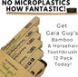 Gaia Guy Soft Natural Bristle Bamboo Toothbrush (NO Nylon - Horse Hair ONLY) - Totally Compostable & Biodegradable Soft Horsehair Bristle and Bamboo Toothbrushes - Zero Waste & Plastic-Free - PuriLite