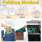 OQOQ 4 Pack Foldable Grocery Bags - Reusable Shopping Bag Tote Bag Folding into Pouch - PuriLite