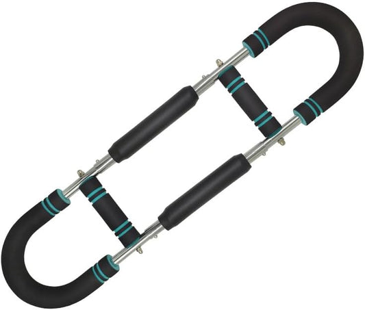 Twister Arm Trainer-Adjustable 40-110lb Arm & Chest Strengthener with 4 Detachable Springs, Portable Power Twister Bar for Home Gym, Men & Women- Full Upper Body Workout & Muscle Builder