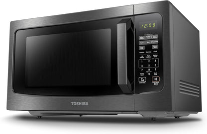 TOSHIBA ML-EM45P(BS) Countertop Microwave Oven with Smart Sensor and Position Memory Turntable, Memory Function, 1.6 Cu.ft with 13.6 inch Removable Turntable, Black Stainless Steel, 1200W - PuriLite